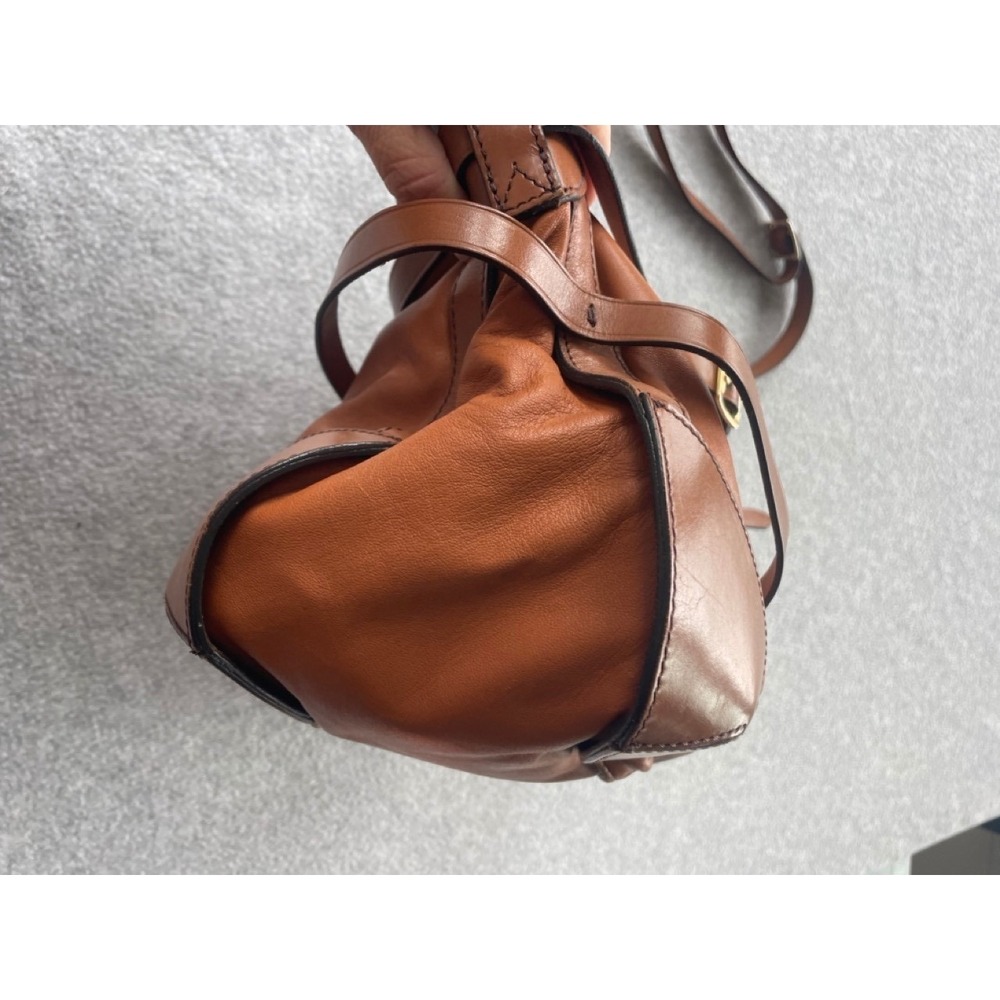 Burberry Tan Leather Multi Strap Buckle Hobo Crossbody Bag Gold Logo Plaque - Picture 3 of 12